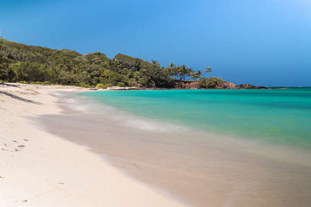 Long exposure photograph of Camp Bay Beach, in Roatan.の写真素材