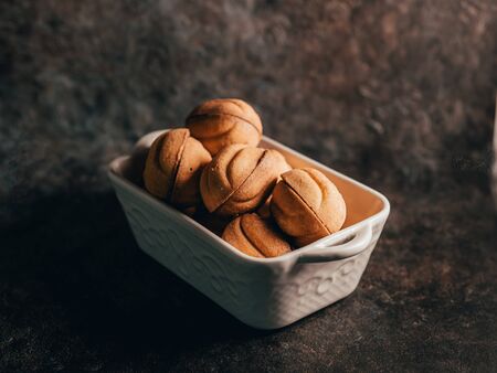 cookies called caramel nutsの写真素材