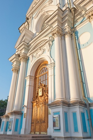 Smolny Cathedral, Russia, St. Petersburg, Russian Federation object of cultural heritageの写真素材