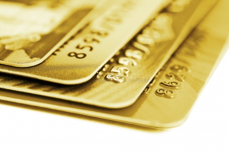 Stack of credit cardsの写真素材