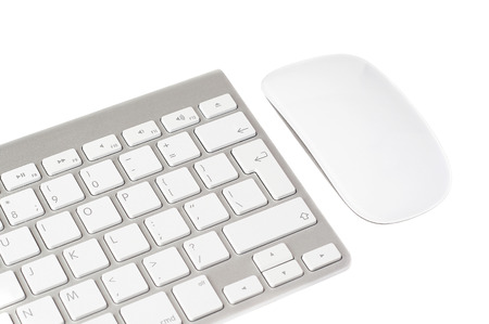 Keyboard and Mouse on a white background