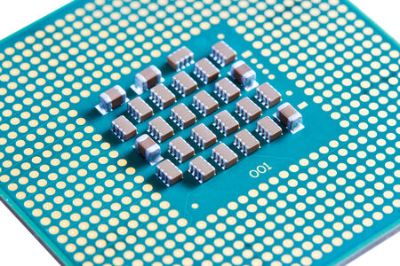 old processor on a white background isolationの写真素材