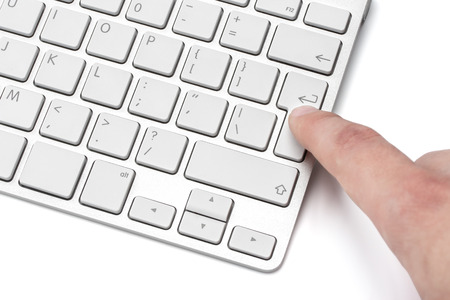 Keyboard on a white background, close-up