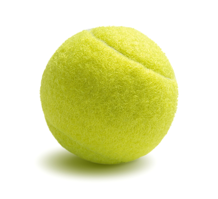 Tennis ball on white background isolatedの写真素材