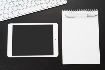 Digital tablet and notepad officeの写真素材
