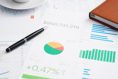 Business analytic paper and penの写真素材