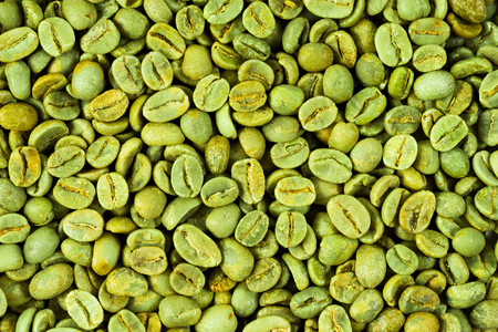 Green coffee beans, backgroundの写真素材