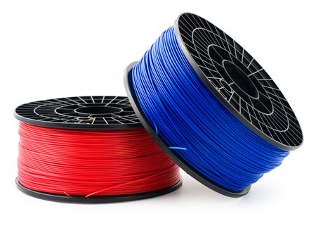 Filament 3d printer, on white background, isolatedの写真素材