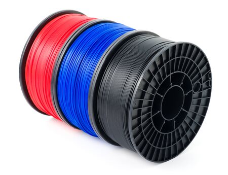 Filament 3d printer on white background.の写真素材