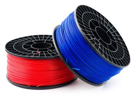 Filament 3d printer on white background.の写真素材