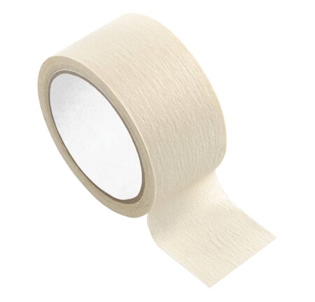 adhesive tape on white background, isolatedの写真素材