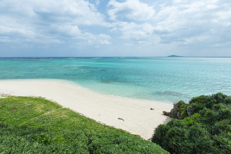 Tropical lagoon beach paradise of Okinawaの写真素材