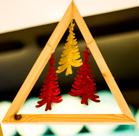 Hanging Christmas decorの写真素材