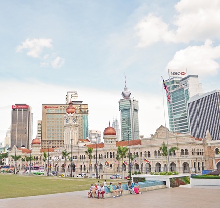 In front of sultan abdul samad buildingのeditorial素材