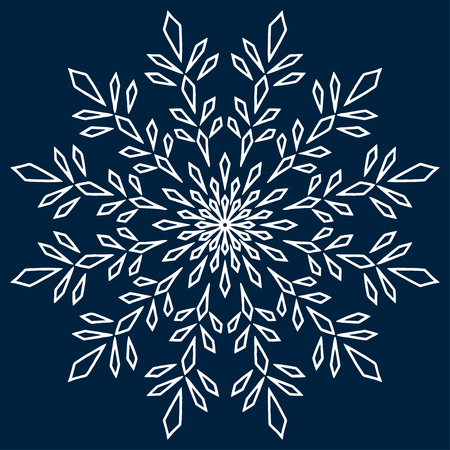 Snowflake Christmas New Year sketch doodles.のイラスト素材