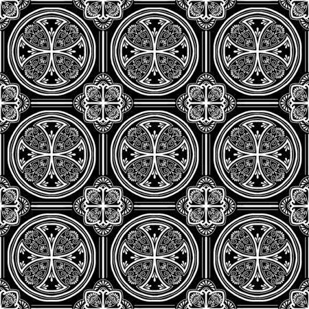 Abstract patterns Cross doodles black and whitのイラスト素材
