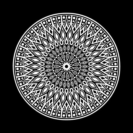 Mandala pattern whiteのイラスト素材