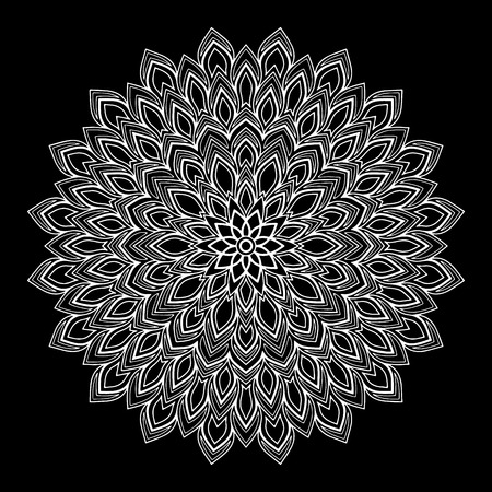 Mandala pattern whiteのイラスト素材