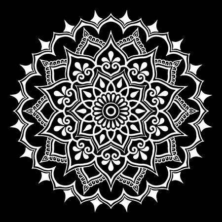 Mandala pattern whiteのイラスト素材