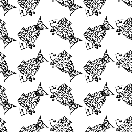 Abstract pattern black and whit doodle Sketchのイラスト素材