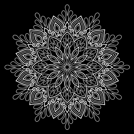 Mandala pattern white good moodのイラスト素材