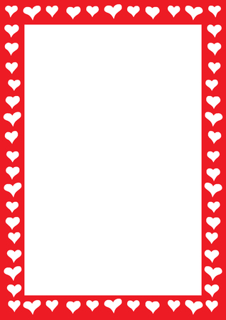 Valentine's day frame A4 doodles sketch heartsのイラスト素材
