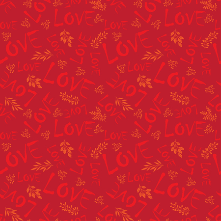 Pattern Love color holiday red joyのイラスト素材