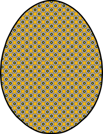 Easter egg chamomile joy holiday colorのイラスト素材