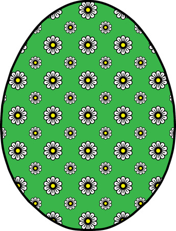 Easter egg chamomile joy holiday colorのイラスト素材
