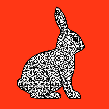 Easter bunny color festive joyful Suitable for greeting cards ornamentsのイラスト素材