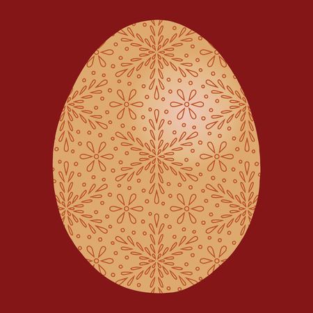 Easter egg joy celebration with cross folk motifs colorのイラスト素材