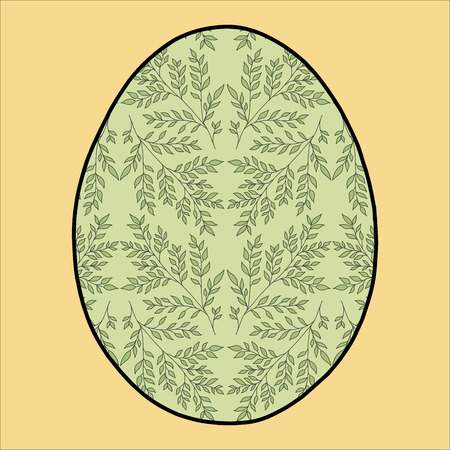 Easter egg joy celebration with cross folk motifs colorのイラスト素材