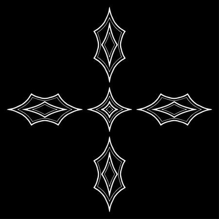 Cross doodle sketch black and whiteのイラスト素材