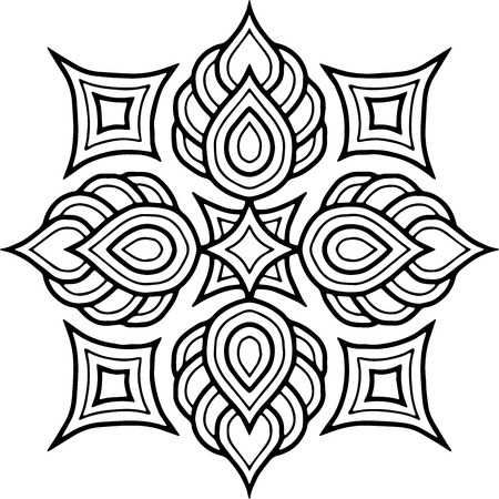 Cross doodle sketch black and whiteのイラスト素材