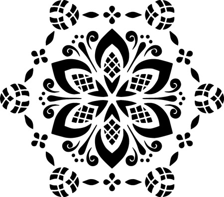 Mandala Pattern Stencil doodles sketchのイラスト素材