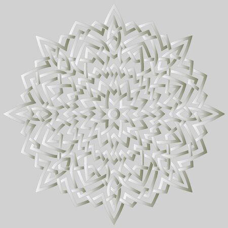 Mandala pattern white gradient good mood. Good for creative and greeting cards, posters, flyers, banners and covers.のイラスト素材
