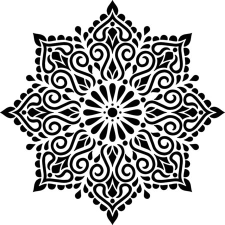 Mandala Pattern Stencil doodles sketch good moodのイラスト素材