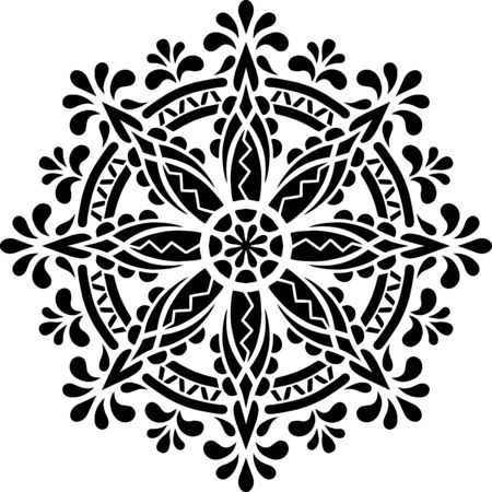 Mandala Pattern Stencil doodles sketch good moodのイラスト素材