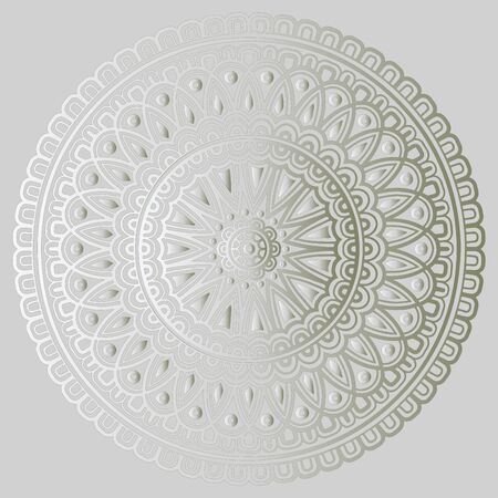 Mandala pattern white gradient good mood. Good for creative and greeting cards, posters, flyers, banners and covers.のイラスト素材