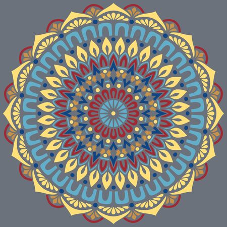 Mandala pattern color Stencil doodles sketch good mood. Good for creative and greeting cards, posters, flyers, banners and coversのイラスト素材
