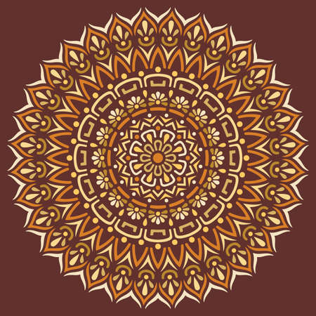 Mandala pattern color Stencil doodles sketch good mood. Good for creative and greeting cards, posters, flyers, banners and coversのイラスト素材