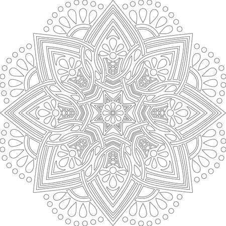 Figure mandala for coloring doodles sketch good moodのイラスト素材