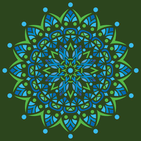 Mandala pattern color Stencil doodles sketch good mood. Good for creative and greeting cards, posters, flyers, banners and coversのイラスト素材