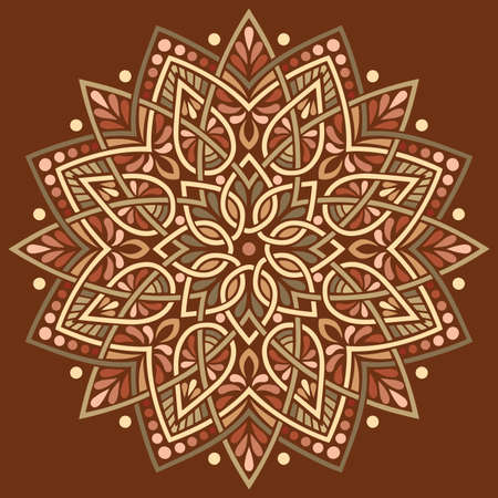 Mandala pattern color Stencil doodles sketch good mood. Good for creative and greeting cards, posters, flyers, banners and coversのイラスト素材