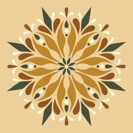 Mandala pattern color Stencil doodles sketch good mood Good for creative and greeting cards, posters, flyers, banners and coversのイラスト素材