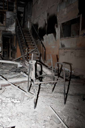 Lonely Chair in Abandoned Surroundingsのeditorial素材