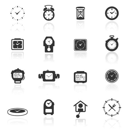 Icon set  clocksのイラスト素材