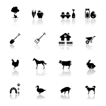 Icons set farm 	のイラスト素材