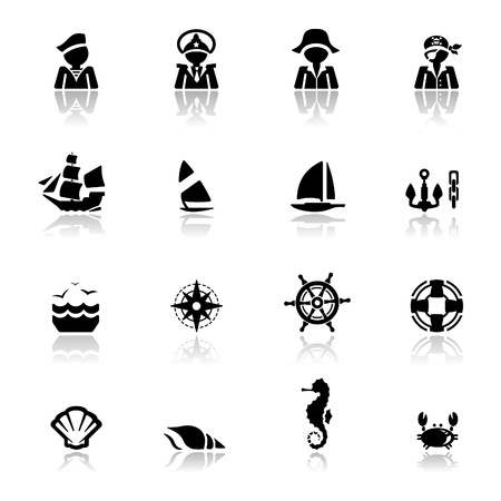 Icons set Nauticalのイラスト素材