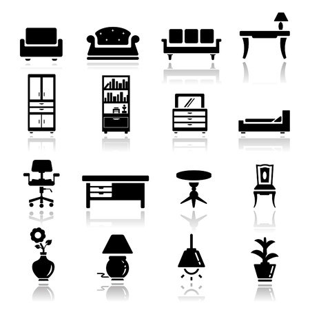 Icons set furnitureのイラスト素材